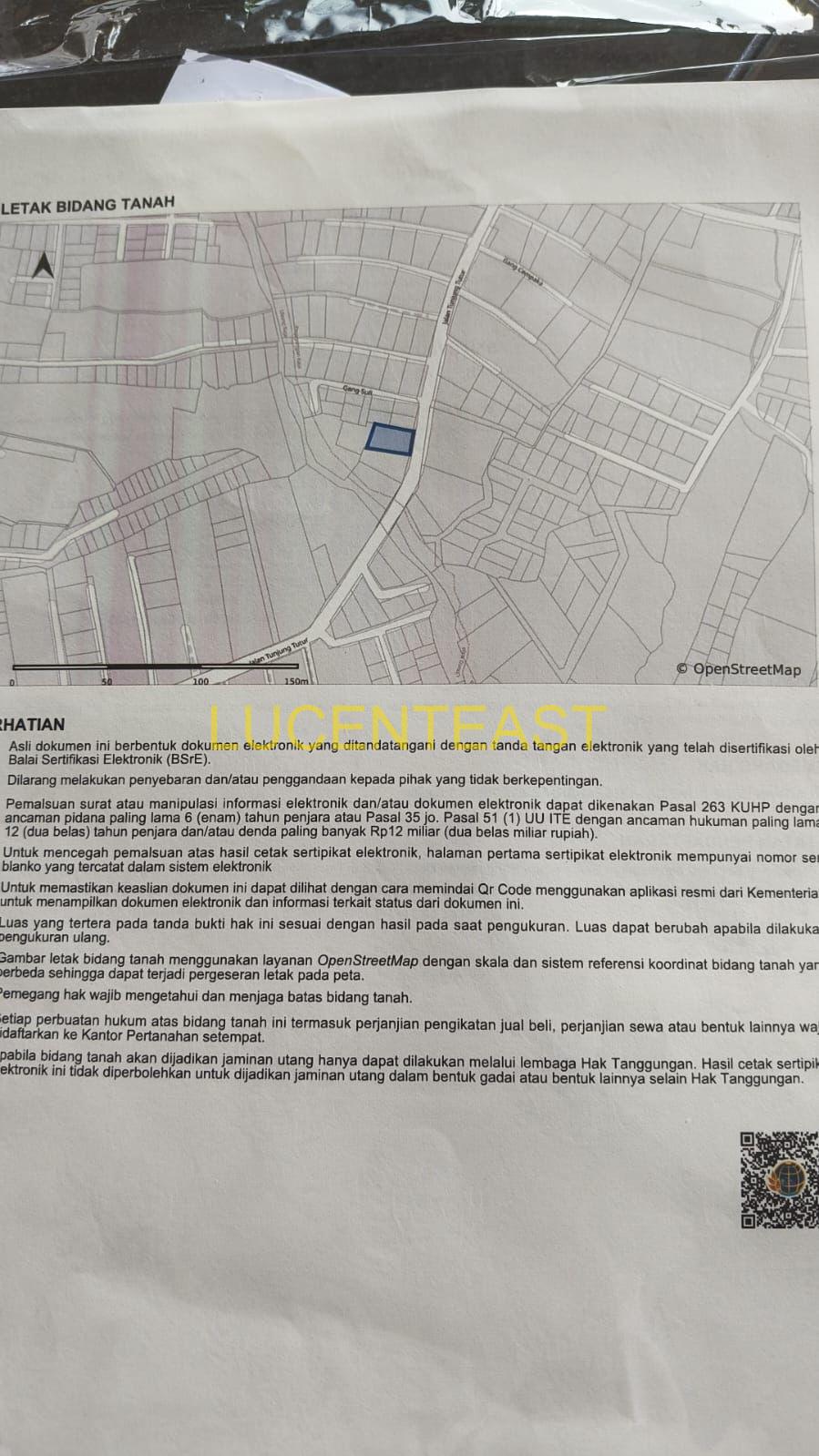 JUAL TANAH TUNJUNG TUTUR PEGUYANGAN