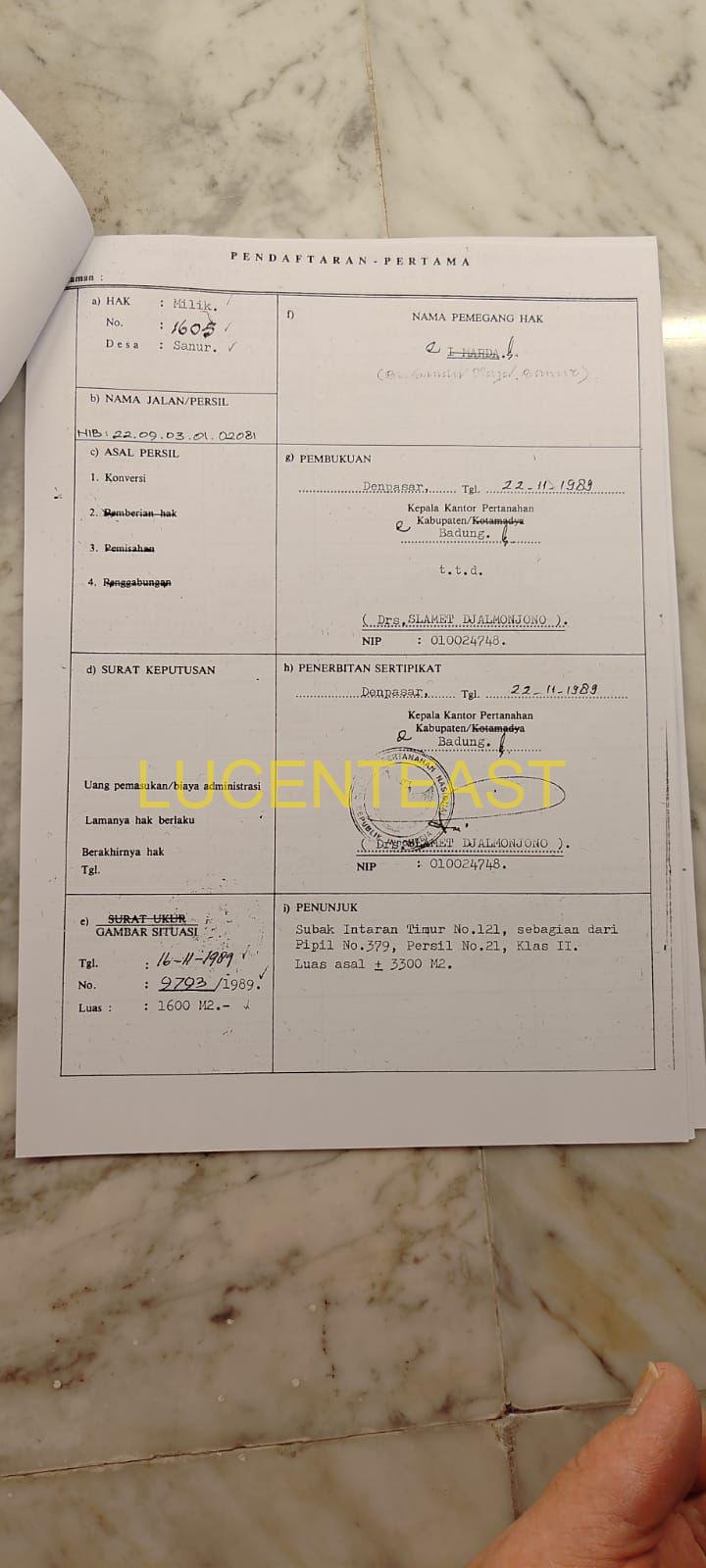JUAL TANAH JALAN UTAMA BY PASS SANUR