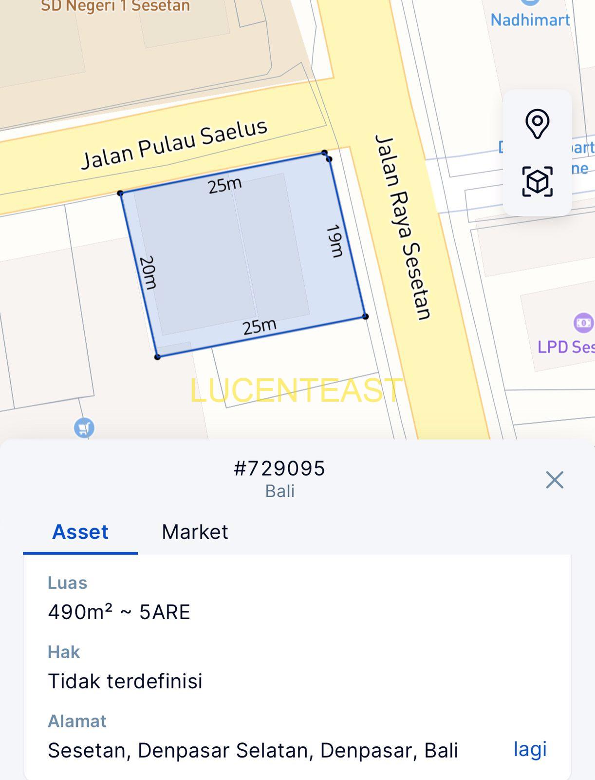 DIJUAL TANAH PUSAT KOTA SESETAN