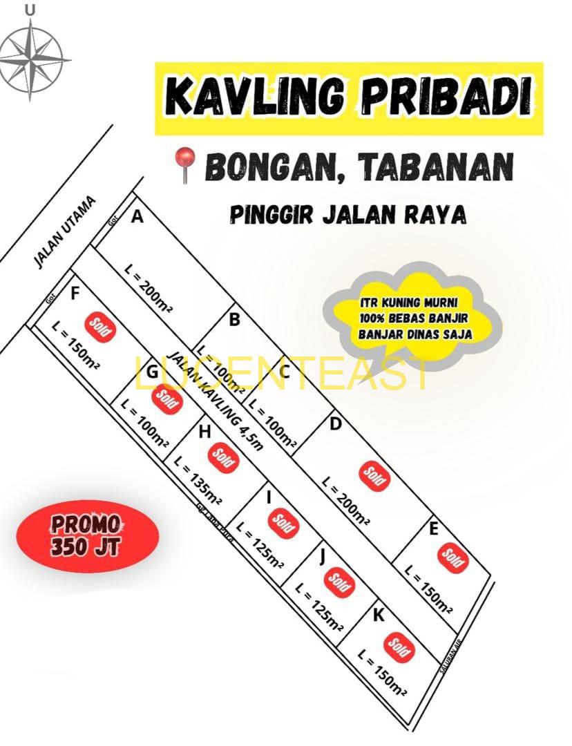 JUAL KAVLING TANAH DI TABANAN