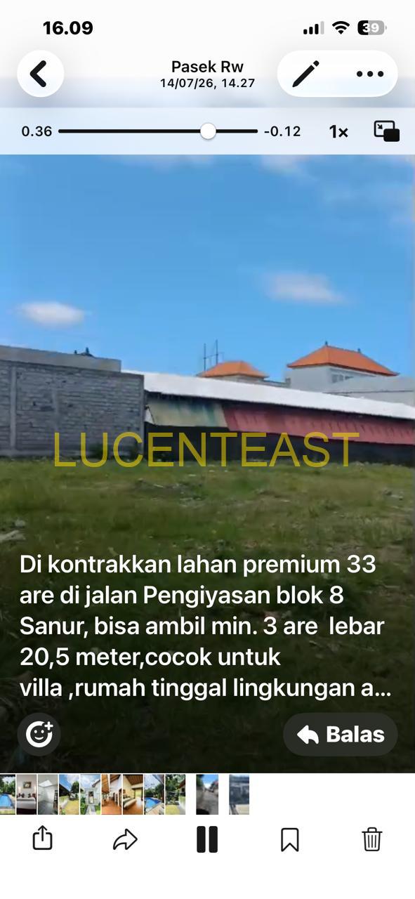 TANAH DISEWAKAN 33 ARE DI JL.PENGIASAN