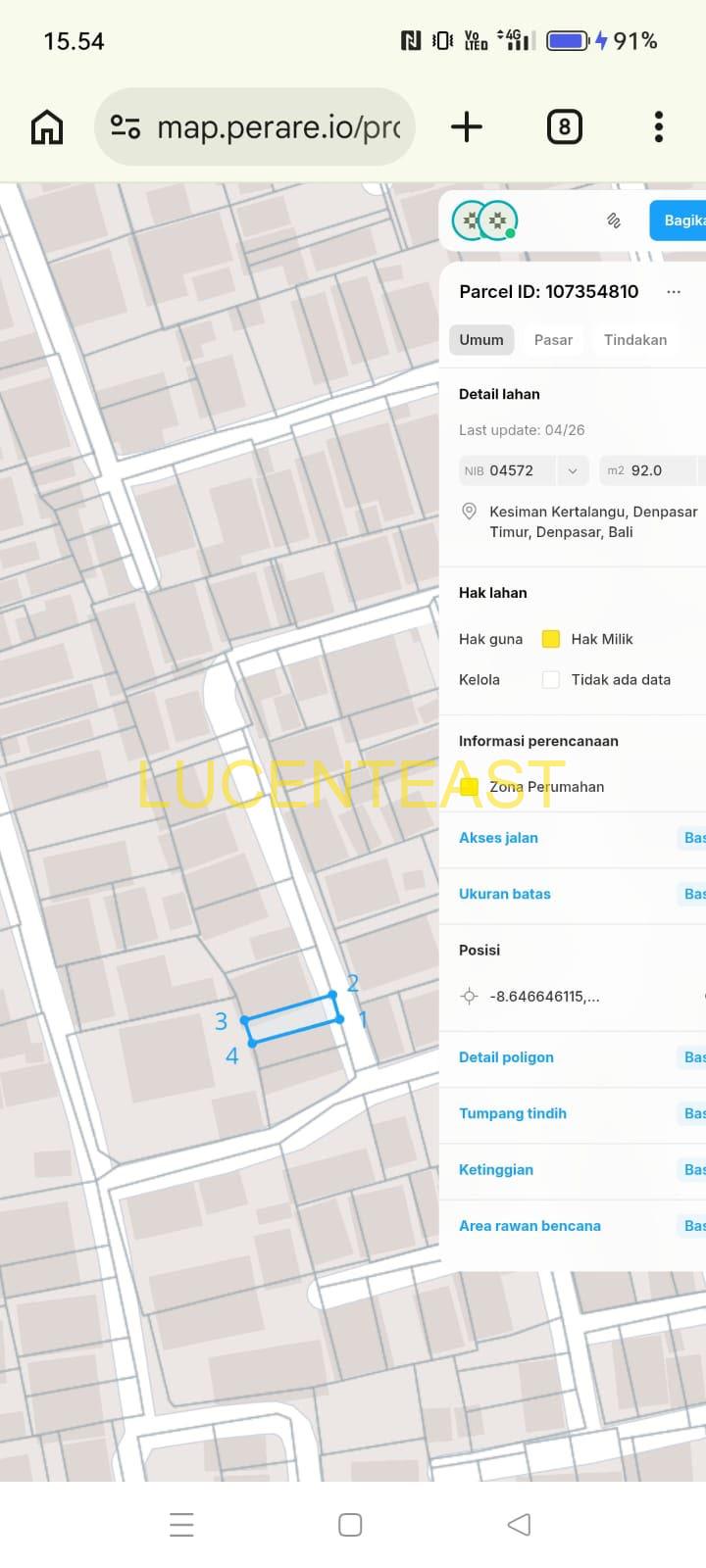 DIJUAL TANAH LOKASI TOHPATI
