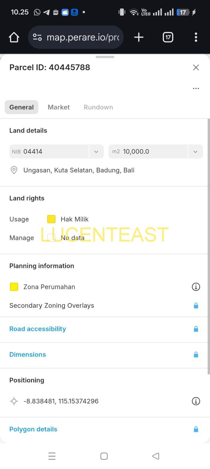 DIJUAL TANAH 1 HEKTAR UNGASAN