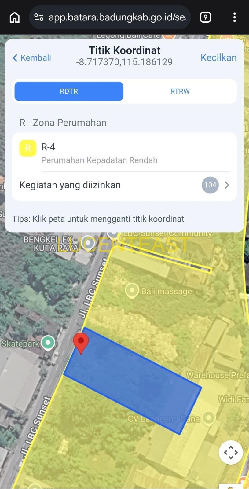 JUAL TANAH LOKASI KUTA BADUNG