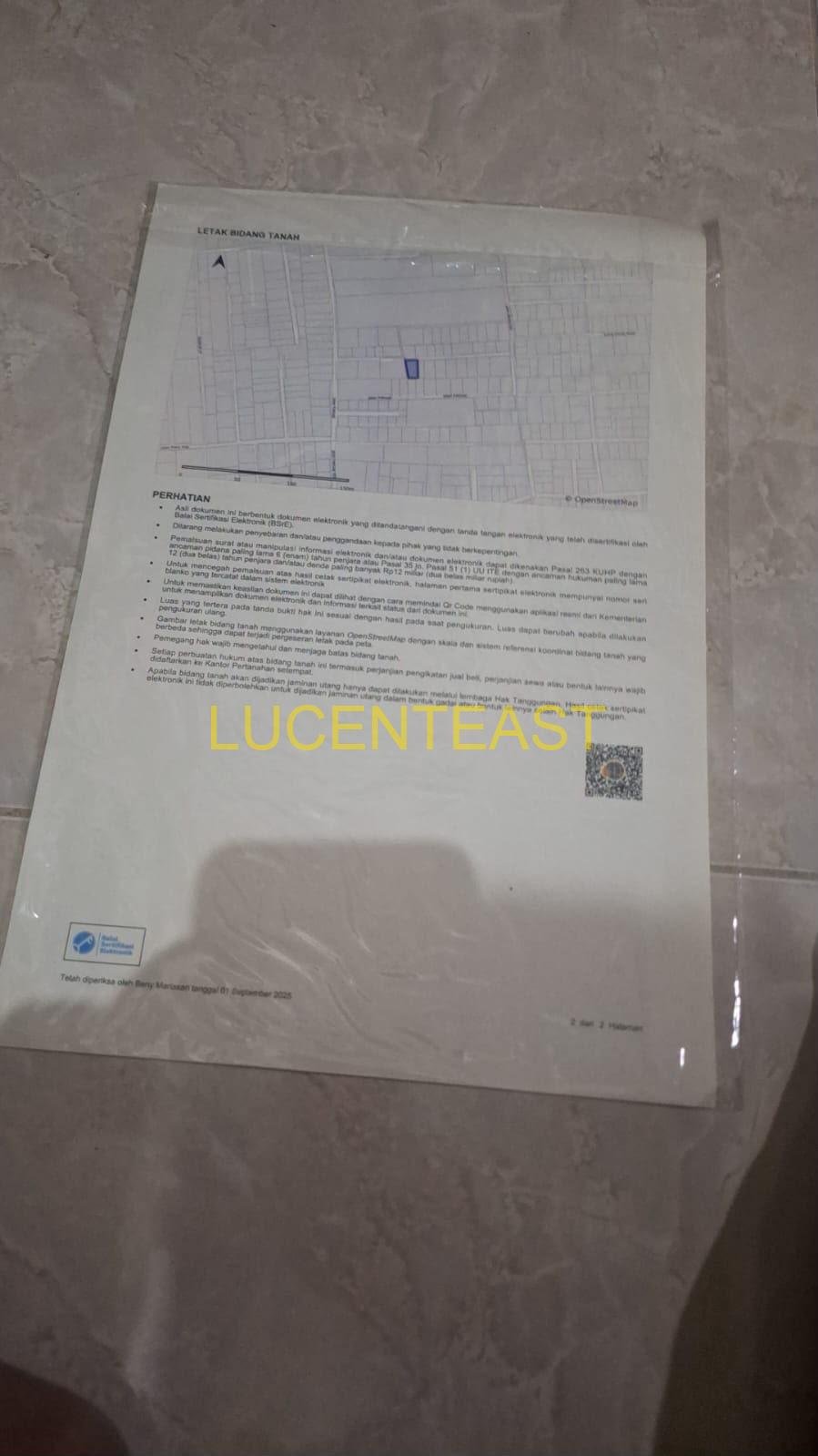 FOR SALE TANAH LOKASI HAYAM WURUK