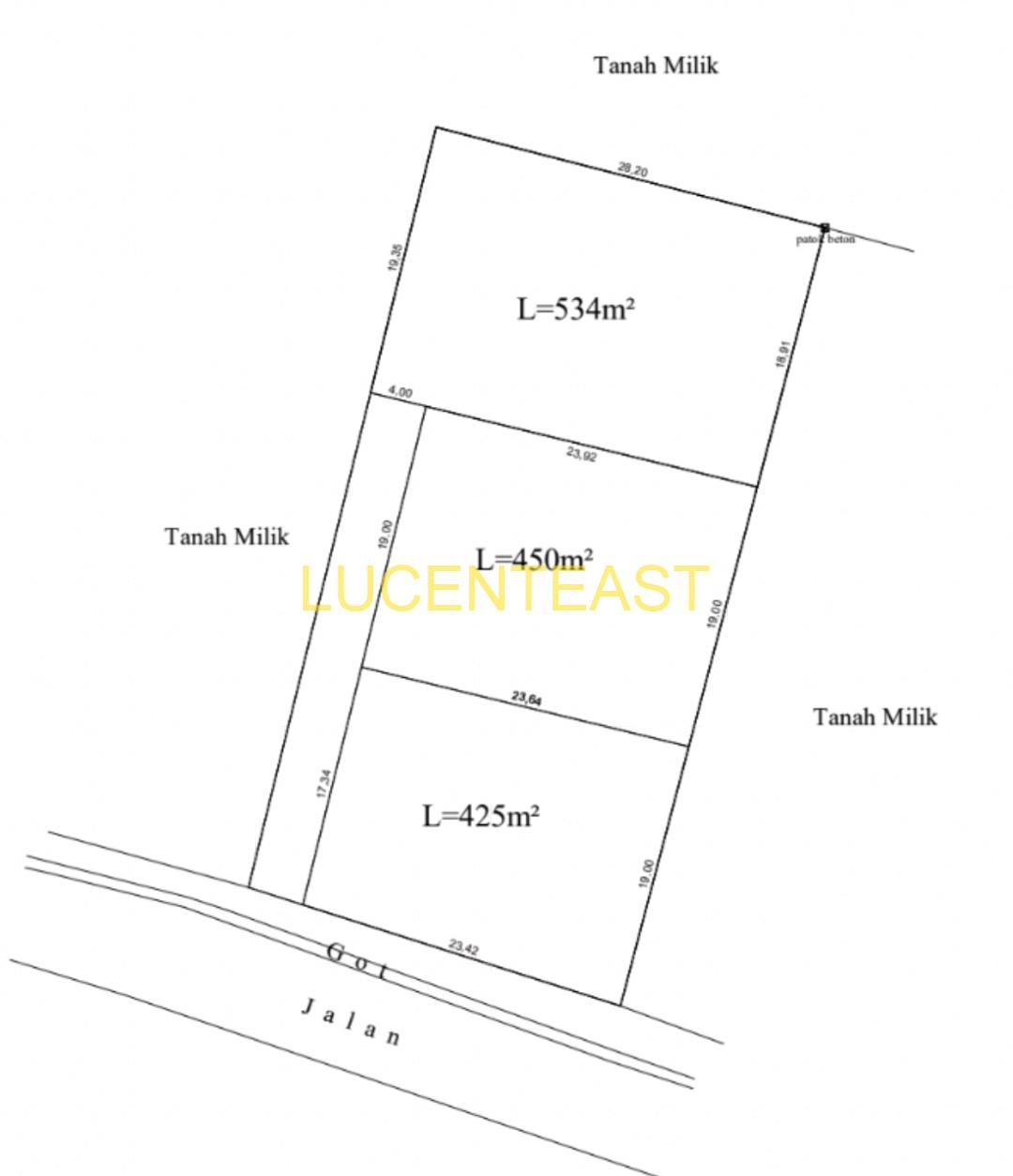 JUAL-SEWA TANAH KAV DI UNGASAN