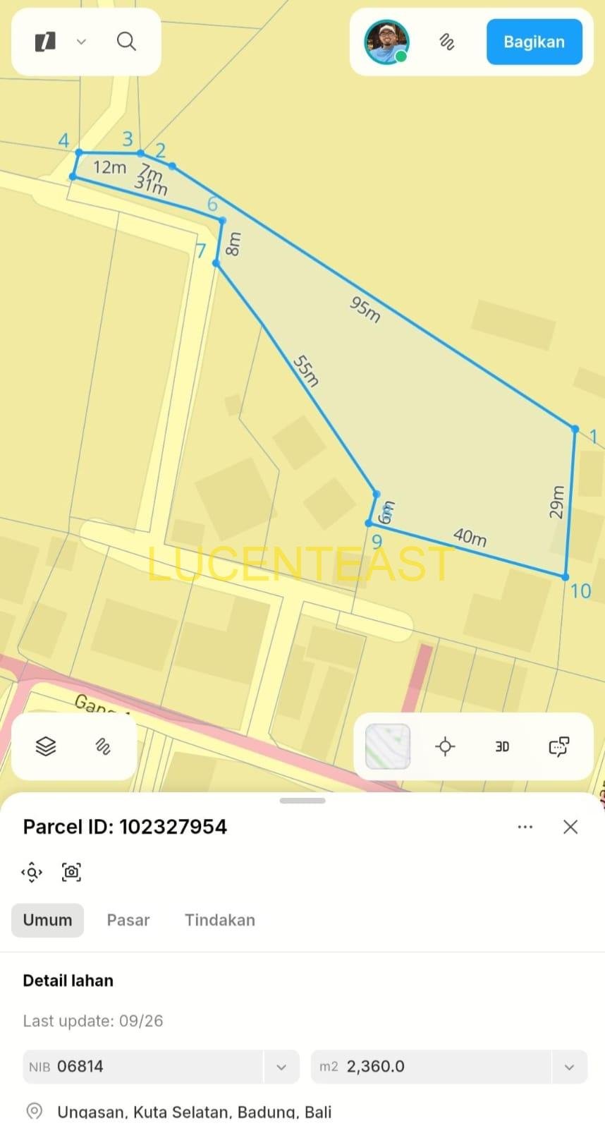 DIJUAL TANAH KAVLING UNGASAN