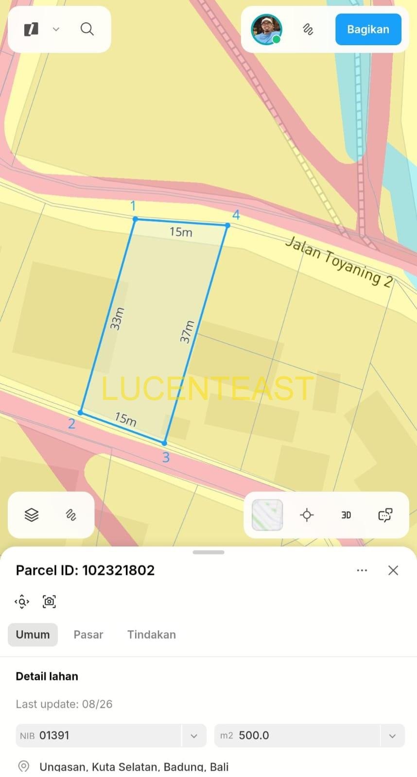 JUAL TANAH PLOT KECIL UNGASAN