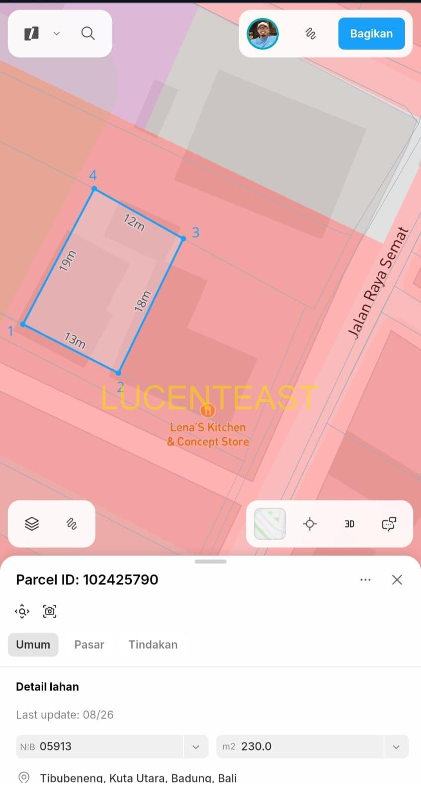 DIJUAL TANAH PLOT KECIL LANGKA CANGGU
