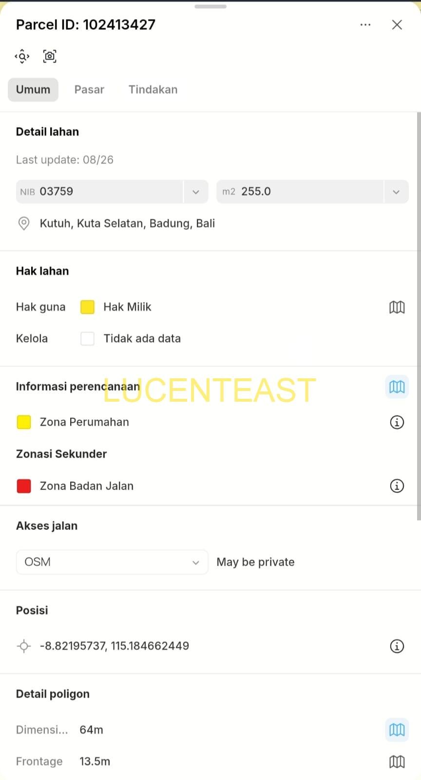 JUAL TANAH PLOT KECIL DI KUTUH