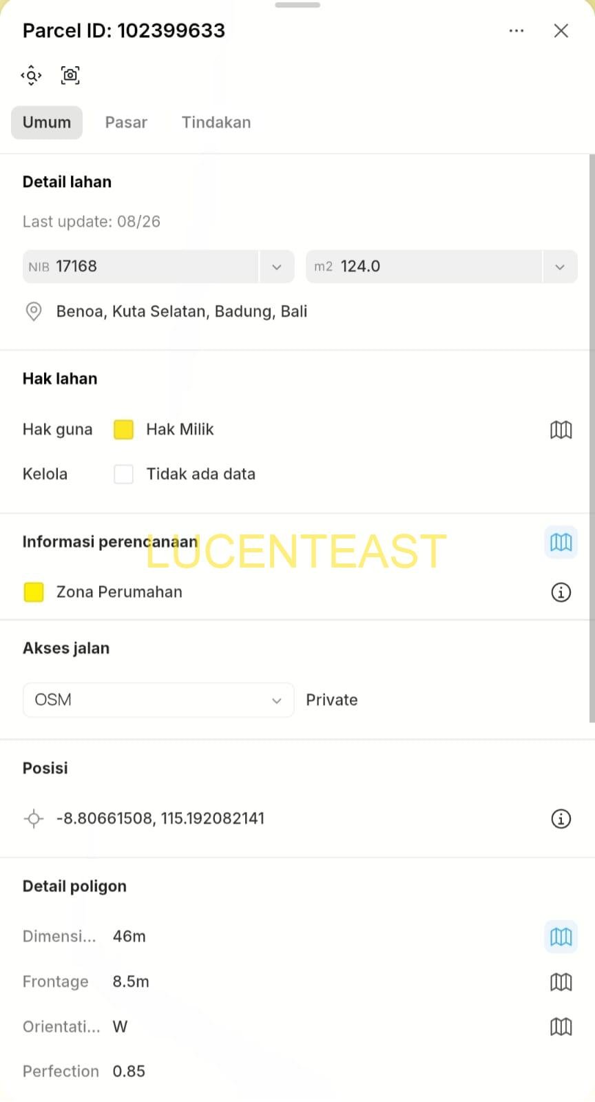 DIJUAL TANH PLOT KECIL DI KUTUH