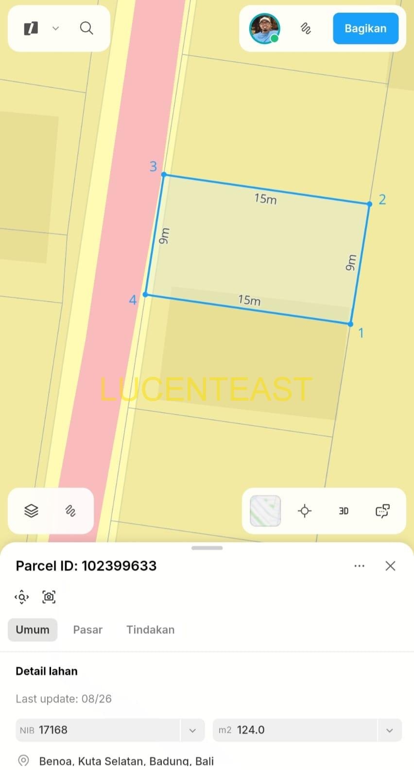 DIJUAL TANH PLOT KECIL DI KUTUH