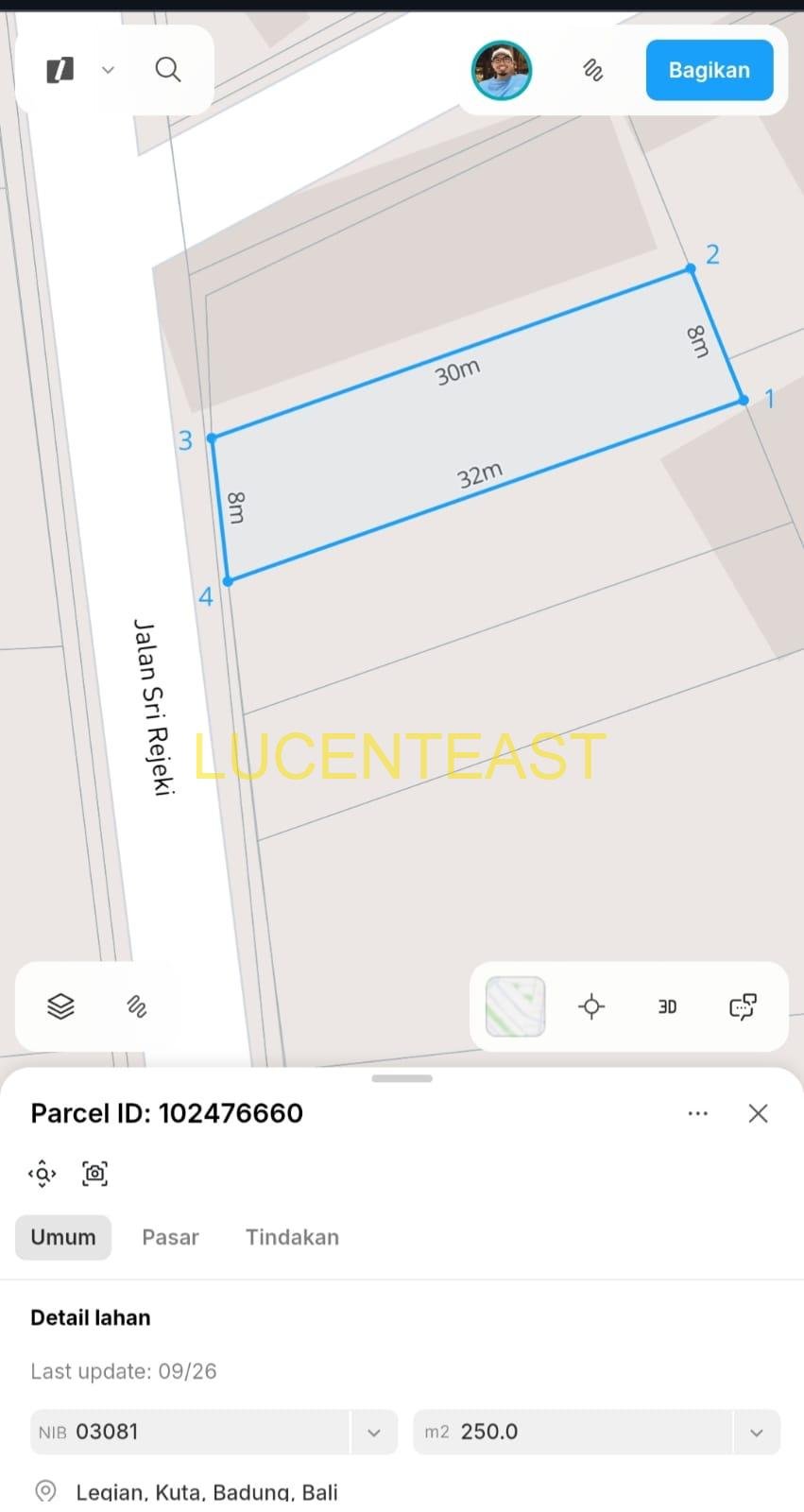 JUAL TANAH PLOT KECIL – BENOA