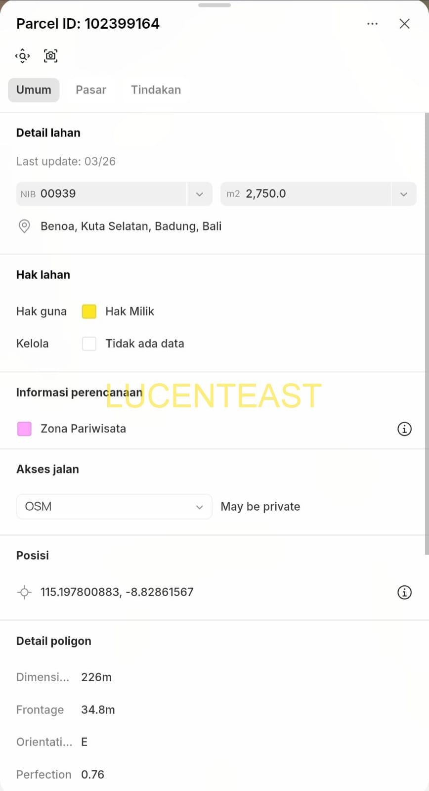 JUAL TANAH PREMIUM KUTUH NUSA DUA
