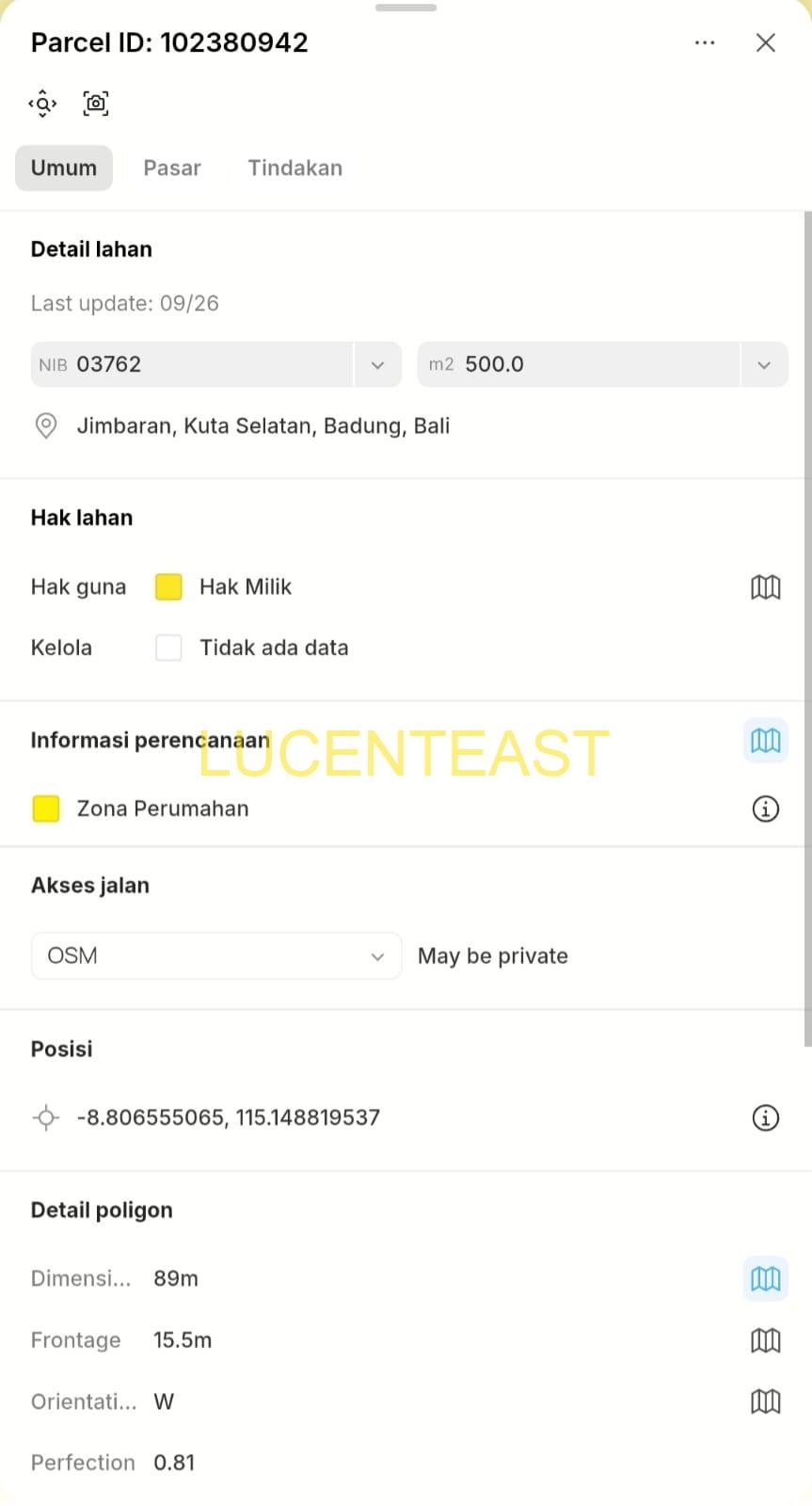 JUAL TANAH OCEAN UNGASAN