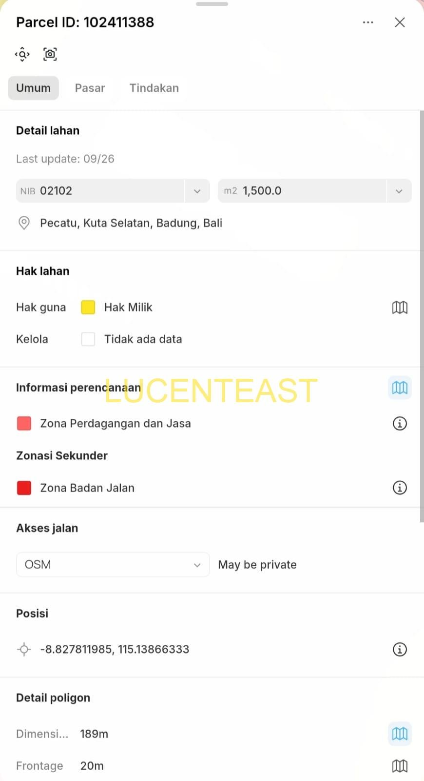 DIKONTRAKKAN  TANAH PREMIUM PECATU