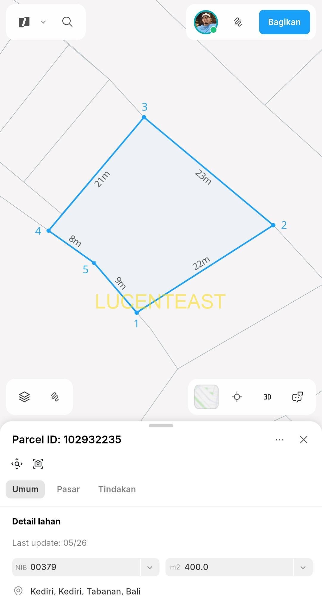 JUAL TANAH LOS SUNGAI KEDIRI
