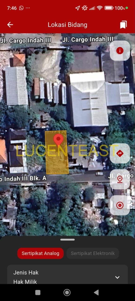 JUAL TANAH KECIL LANGKA CARGO